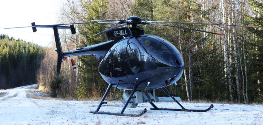 SLU har också gjort försök med en helikopter som flyger på 70 meters höjd och skannar av testområdet. Det ger cirka 500 mätpunkter per kvadratmeter. 