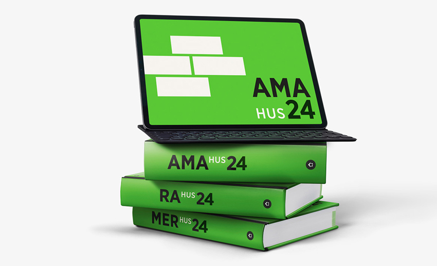 Nya AMA Hus 24 finns som onlinetjänst och som böcker i både tryckt och digitalt format.
