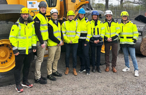 Invigning ny station för praktisera säkert arbete med anläggningsmaskiner vid Säkerhetsparken Arlanda.