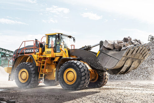 Hero image of the L350H Update Wheel Loader